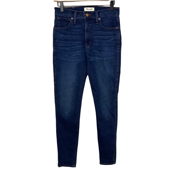 Madewell Jeans 10” High Rise Skinny Jeans Dark Wash Size 27 Style F4684 - Picture 3 of 12